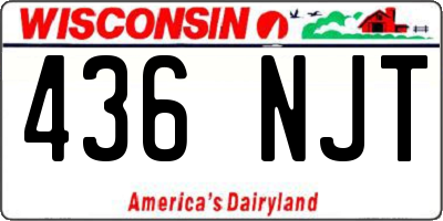 WI license plate 436NJT