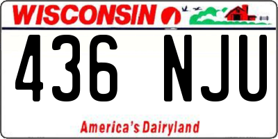 WI license plate 436NJU