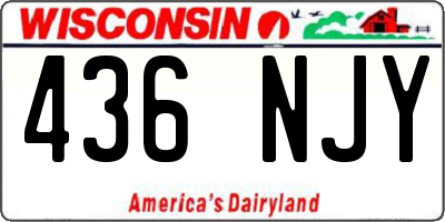 WI license plate 436NJY
