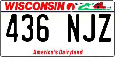 WI license plate 436NJZ