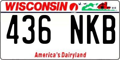 WI license plate 436NKB