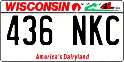 WI license plate 436NKC