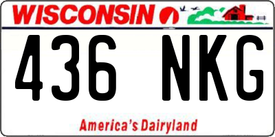 WI license plate 436NKG