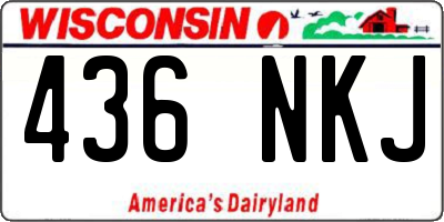 WI license plate 436NKJ