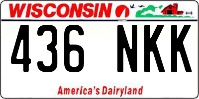 WI license plate 436NKK
