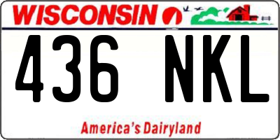 WI license plate 436NKL