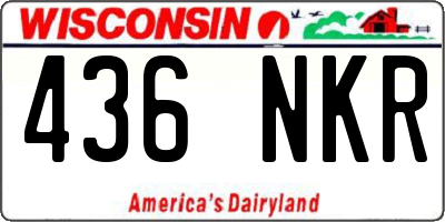 WI license plate 436NKR