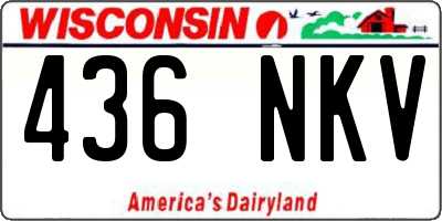 WI license plate 436NKV