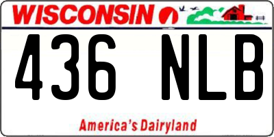 WI license plate 436NLB
