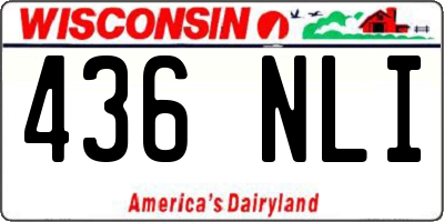 WI license plate 436NLI
