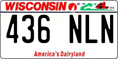 WI license plate 436NLN