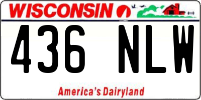 WI license plate 436NLW