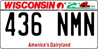 WI license plate 436NMN