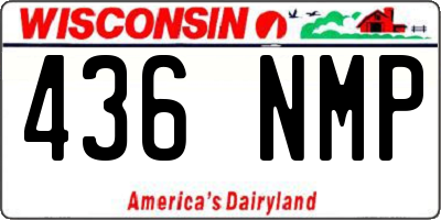 WI license plate 436NMP