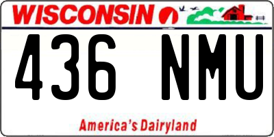 WI license plate 436NMU