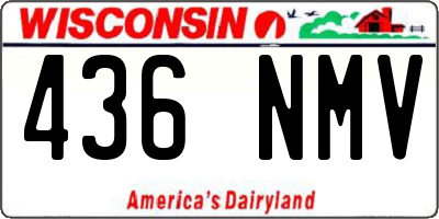 WI license plate 436NMV