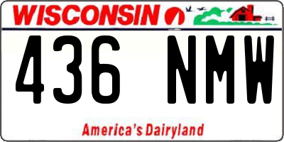 WI license plate 436NMW