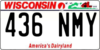 WI license plate 436NMY