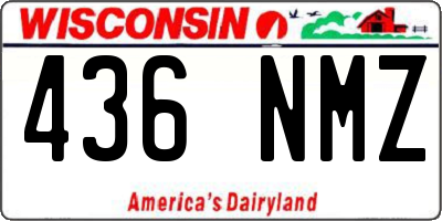 WI license plate 436NMZ