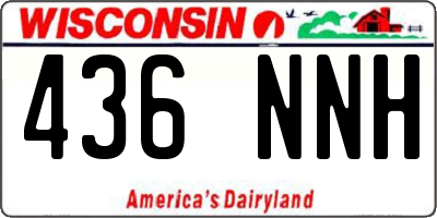 WI license plate 436NNH
