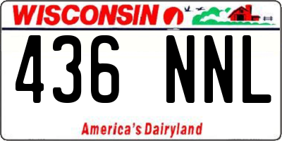 WI license plate 436NNL