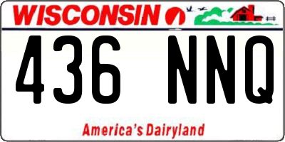 WI license plate 436NNQ