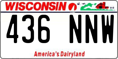 WI license plate 436NNW