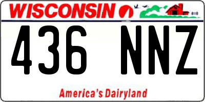 WI license plate 436NNZ