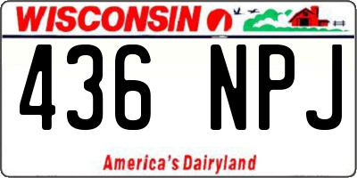 WI license plate 436NPJ