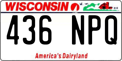 WI license plate 436NPQ