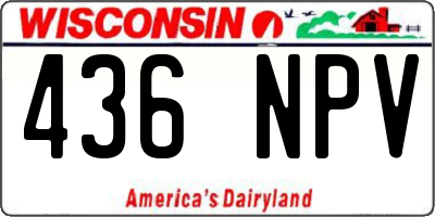 WI license plate 436NPV
