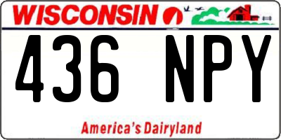 WI license plate 436NPY