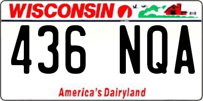 WI license plate 436NQA