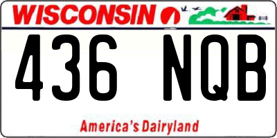 WI license plate 436NQB