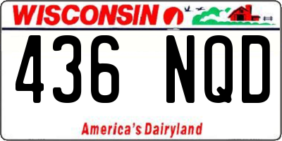 WI license plate 436NQD