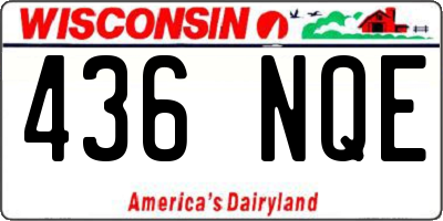 WI license plate 436NQE