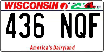 WI license plate 436NQF