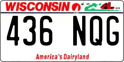 WI license plate 436NQG