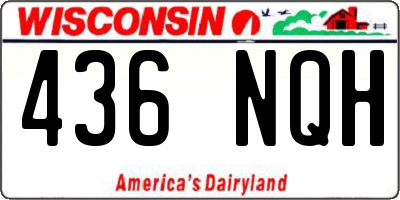 WI license plate 436NQH