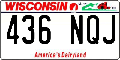 WI license plate 436NQJ