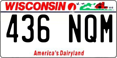 WI license plate 436NQM