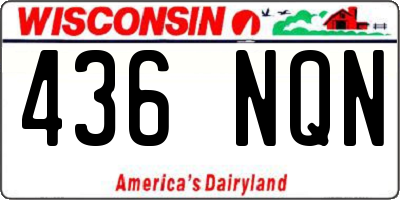 WI license plate 436NQN