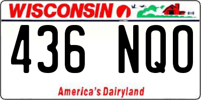 WI license plate 436NQO