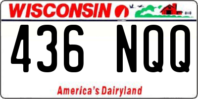 WI license plate 436NQQ