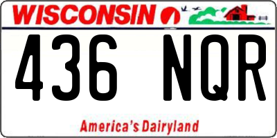 WI license plate 436NQR