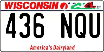 WI license plate 436NQU