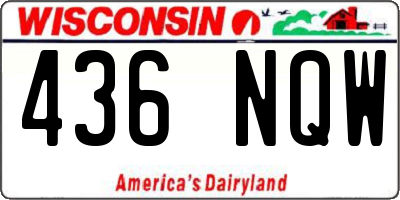 WI license plate 436NQW