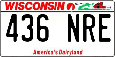 WI license plate 436NRE
