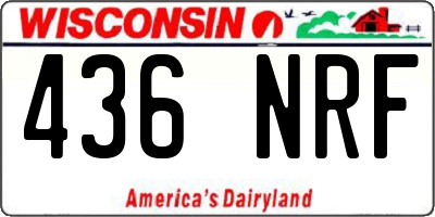 WI license plate 436NRF
