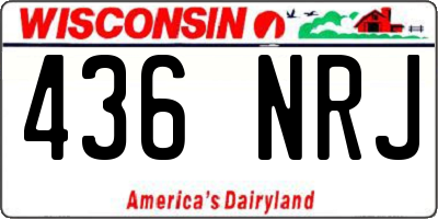 WI license plate 436NRJ